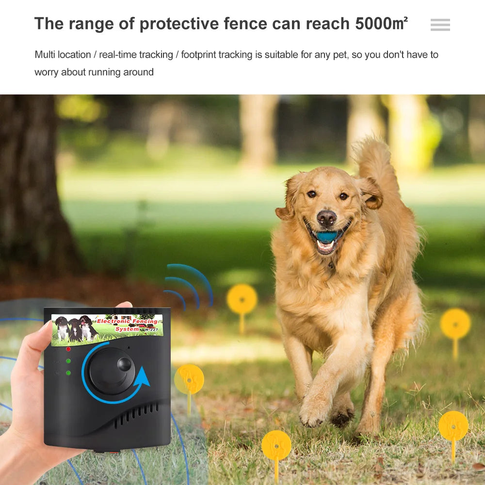 W-227 Rechargeable Electric Dog Fence Training Collar Pet Containment System