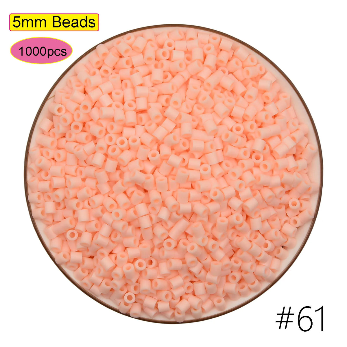 1000PCS 5MM Mixed Color Hama Beads DIY Gift Children's Toy Supplement OPP Bag