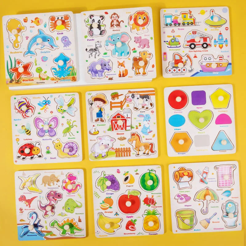 CowLost | fencing-barriers-montessori-baby-wooden-puzzles-1-3-years-educational-toys |5