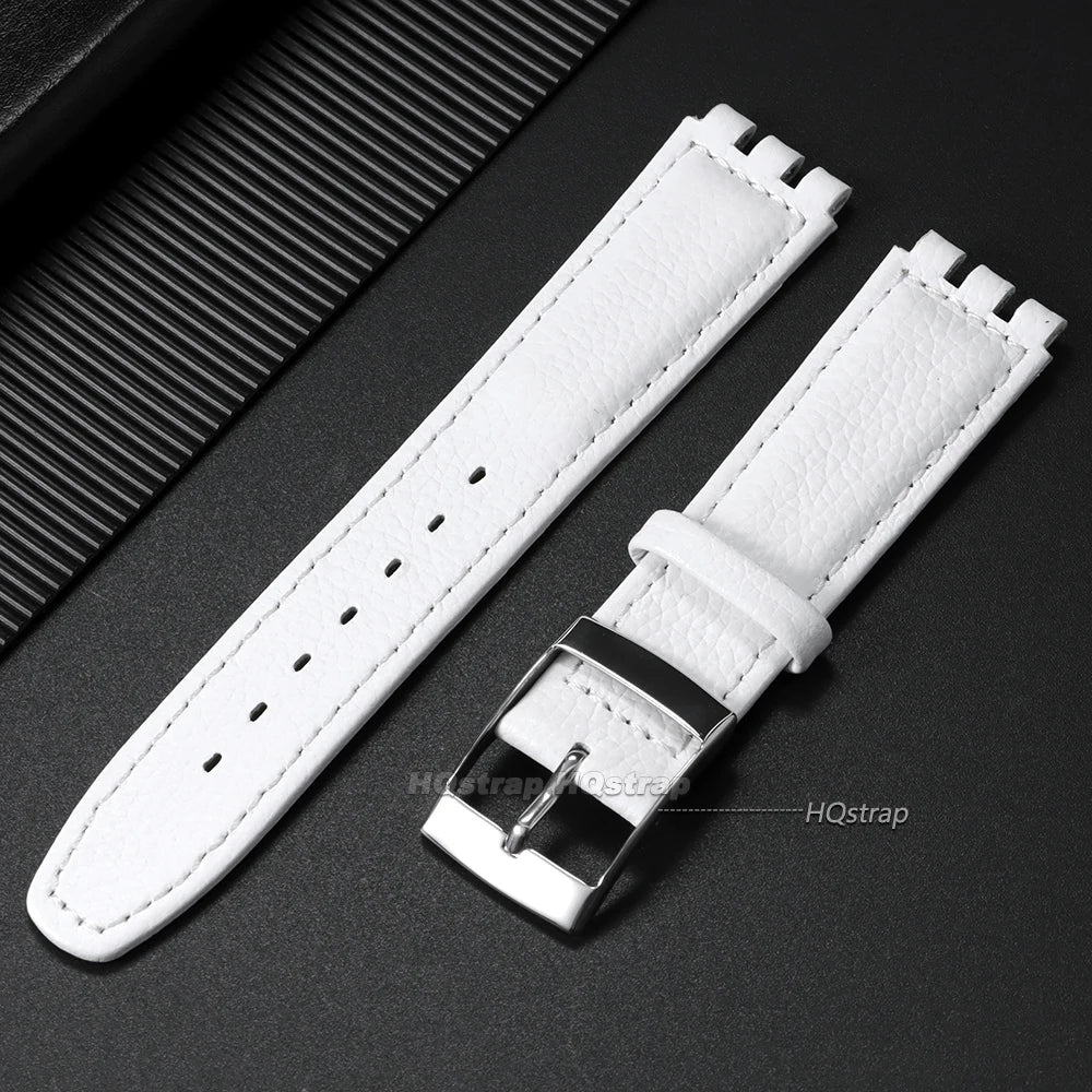 CowLost | product_id-17mm-waterproof-leather-sport-watch-strap-for-swatch-with-metal-pin-buckle |12