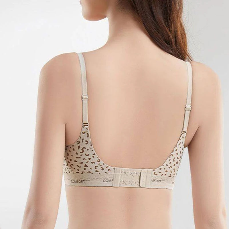 CowLost | product_id-leopard-print-wireless-push-up-bra-with-stylish-back-for-women |2