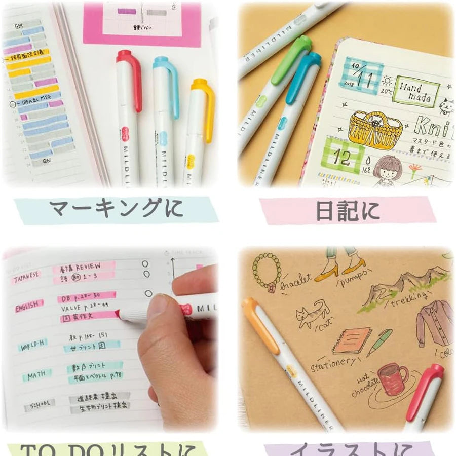 CowLost | product_id-zebra-mildliner-wtk7-double-tip-highlighters-25-colors-fluorescent-markers-for-drawing-diy |5