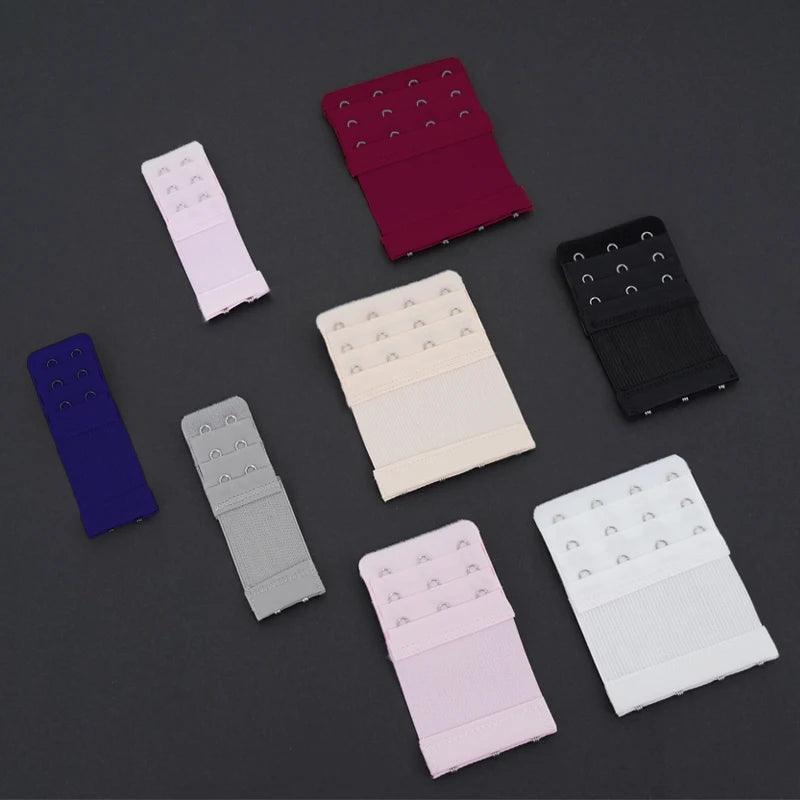 100 PCS Hook Bra Extender Women's Elastic Bra Extension Strap Hook