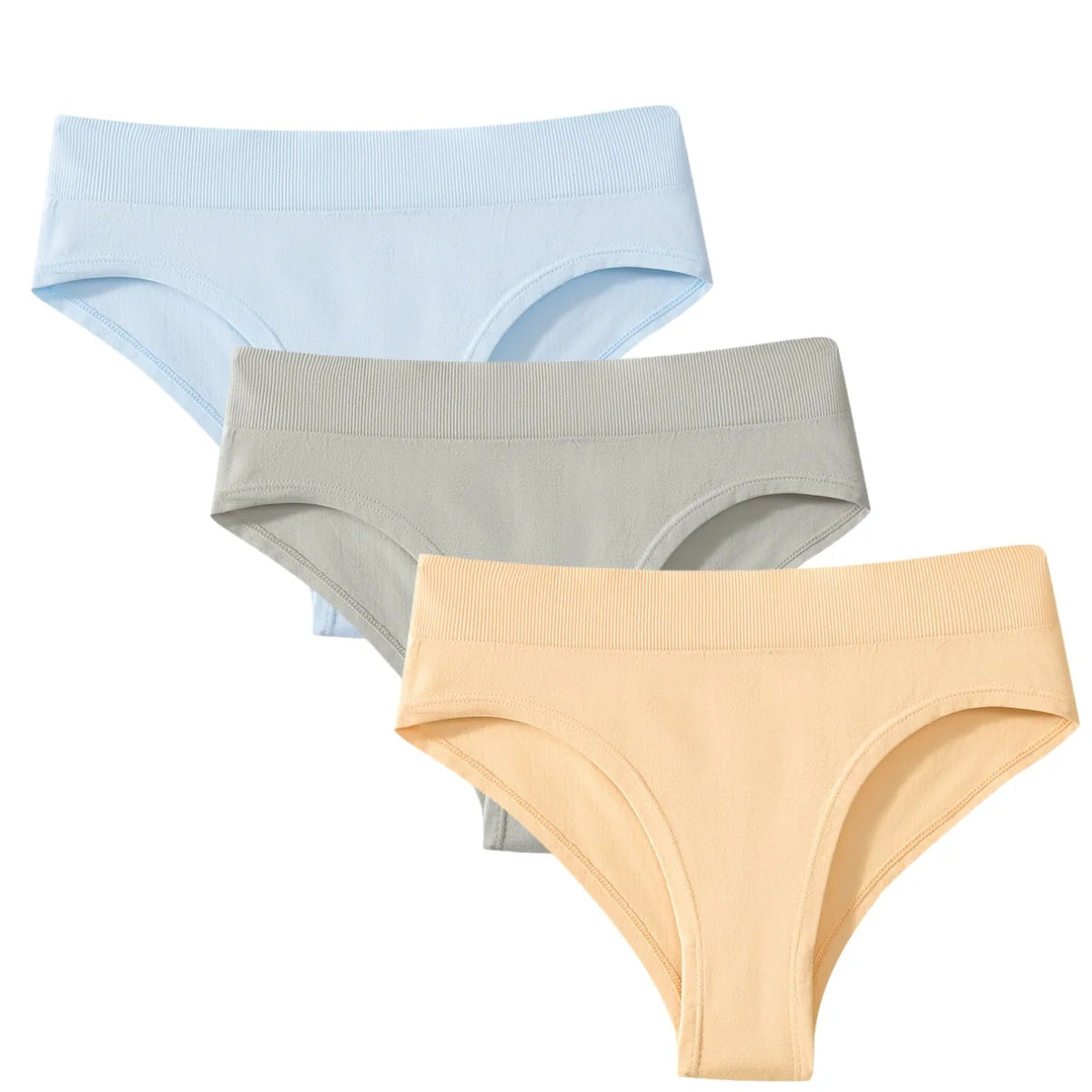 CowLost | product_id-3pcs-womens-high-rise-solid-color-briefs-panties-plus-size-s-3xl |16