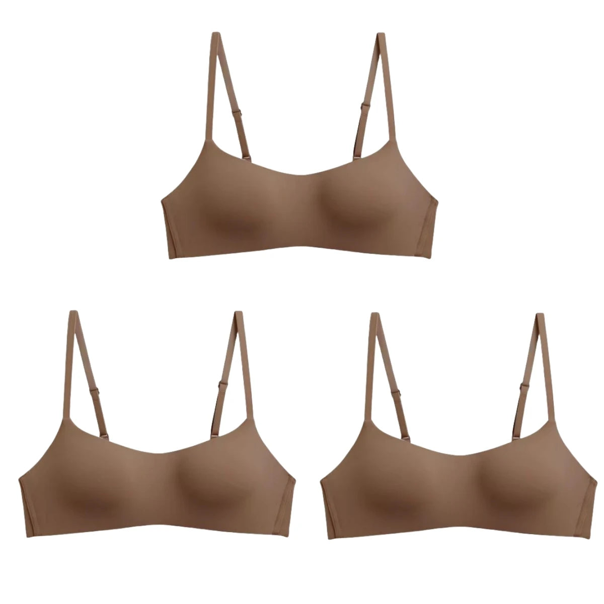 CowLost | product_id-3pcs-seamless-wire-free-1-2-cup-push-up-bras-with-back-closure-for-women |15