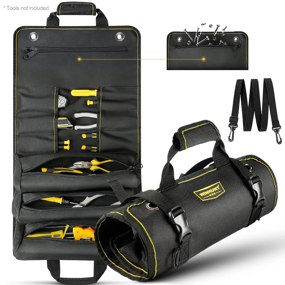 CowLost | product_id-winhunt-roll-up-tool-bag-with-11-pockets-heavy-duty-durable-black |5