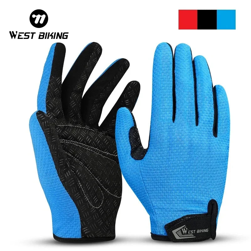 CowLost | west-biking-bicycle-gloves-breathable-half-full-finger-anti-slip-cycling-mittens-men-women-sports-shock-pad-mtb-road-bike-gloves |1