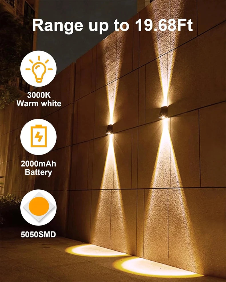 CowLost | product_id-2-led-solar-waterproof-outdoor-wall-lamps-up-down-lighting-for-garden-balcony-street-villa |11