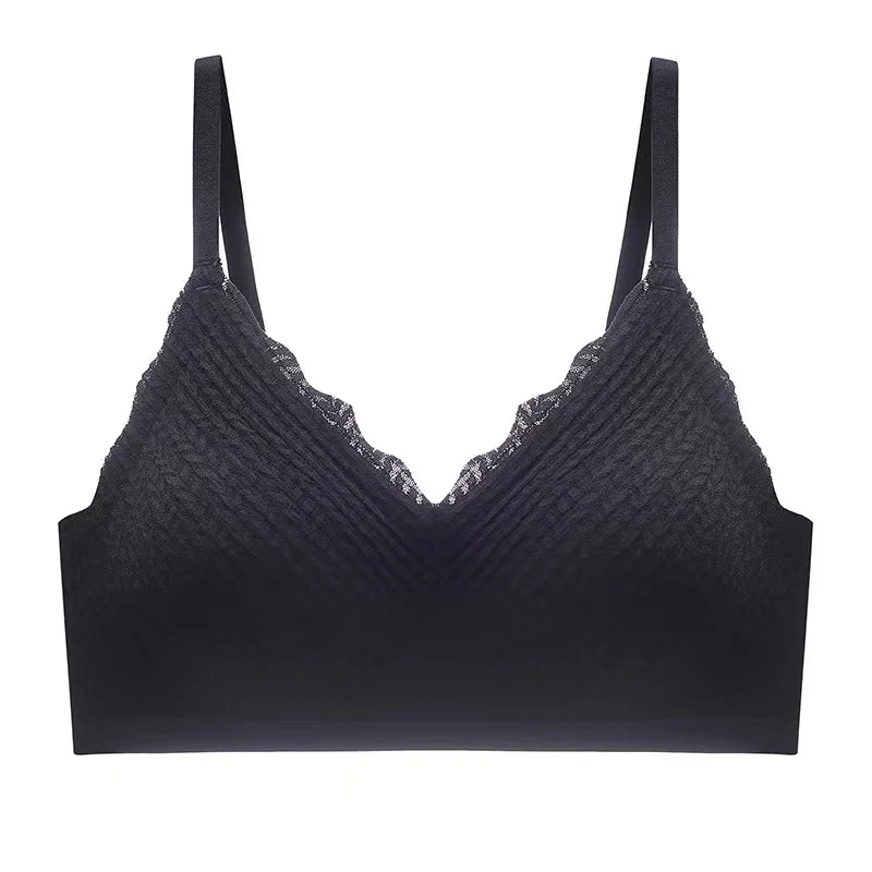 CowLost | product_id-seamless-wireless-lace-bra-for-small-chest-women-thin-cup-non-slip-back |24