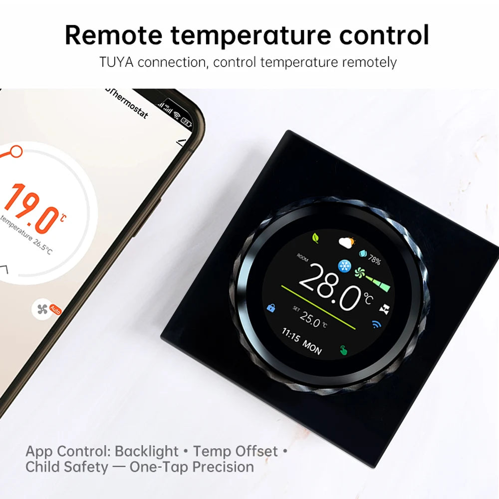 Tuya WiFi Smart BAC-2007ELW Thermostat for Fan Coil Units with Alexa & Google Assistant