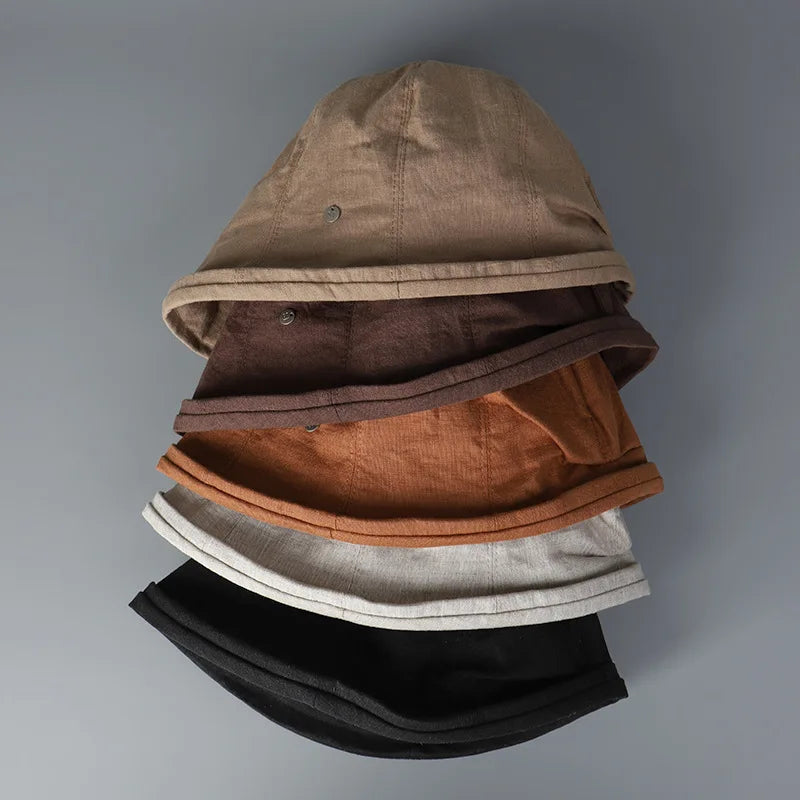 CowLost | linen-curled-edge-sun-hats-for-women-foldable-bucket-hat |4