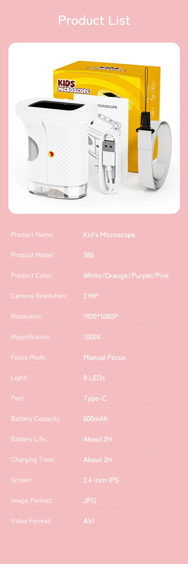 CowLost | baby-transport-accessories-kids-500x-usb-handheld-microscope-for-science-and-education |24