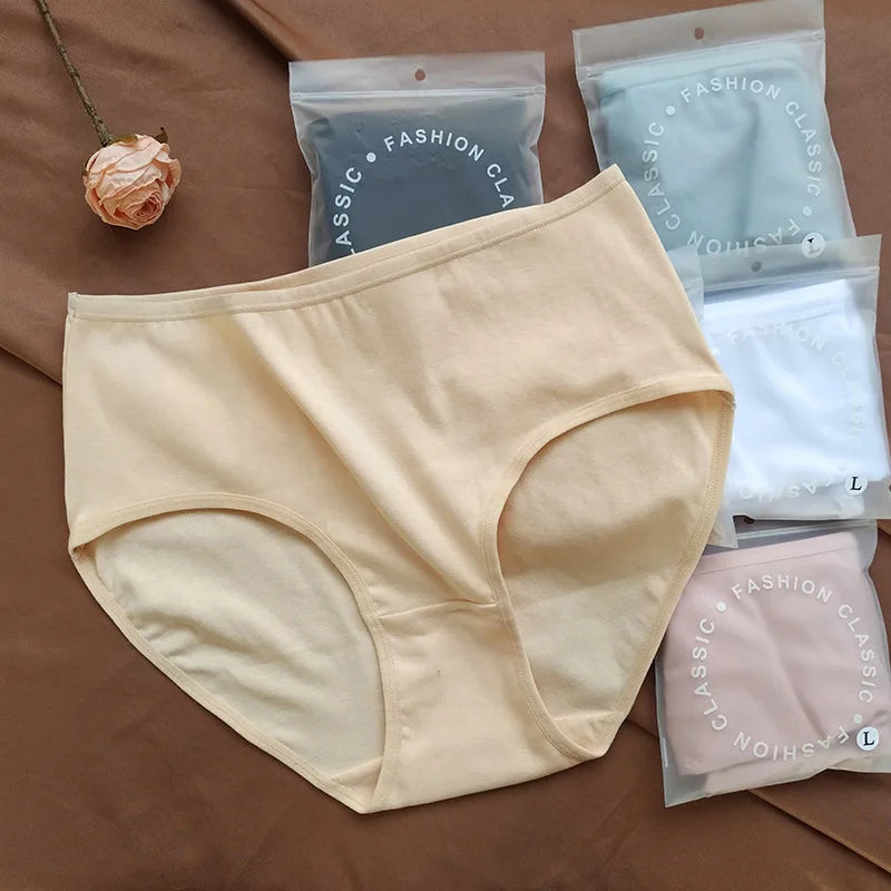 CowLost | product_id-3pcs-womens-cotton-high-waist-solid-color-briefs-xs-2xl |1