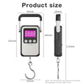 JUANJUAN 60kg/10g Portable Digital Hanging Scale LCD Rechargeable for Luggage & Fishing