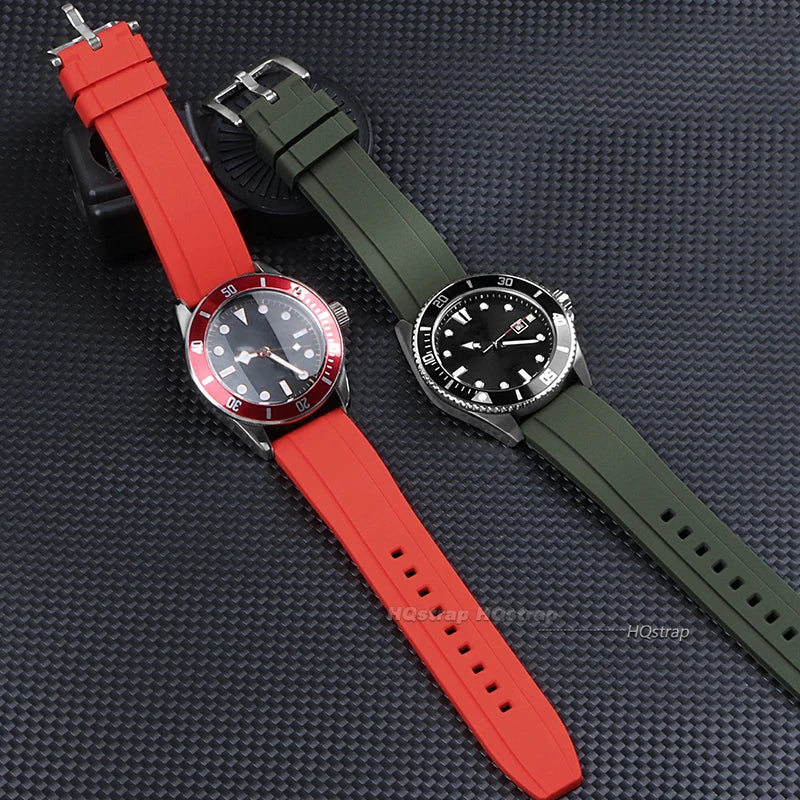 CowLost | product_id-quick-release-silicone-sports-watch-strap-20mm-22mm-black-green-orange-blue |3