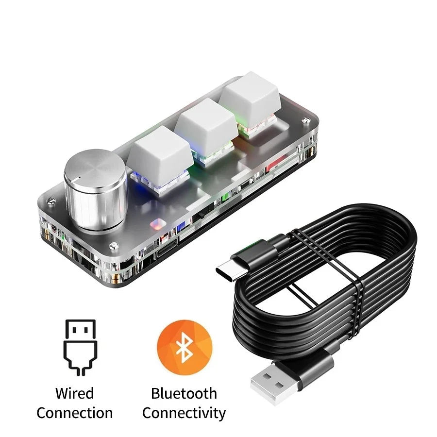 CowLost | product_id-2-4g-bluetooth-mini-mechanical-keyboard-3-key-with-macro-knob-hot-plug |21
