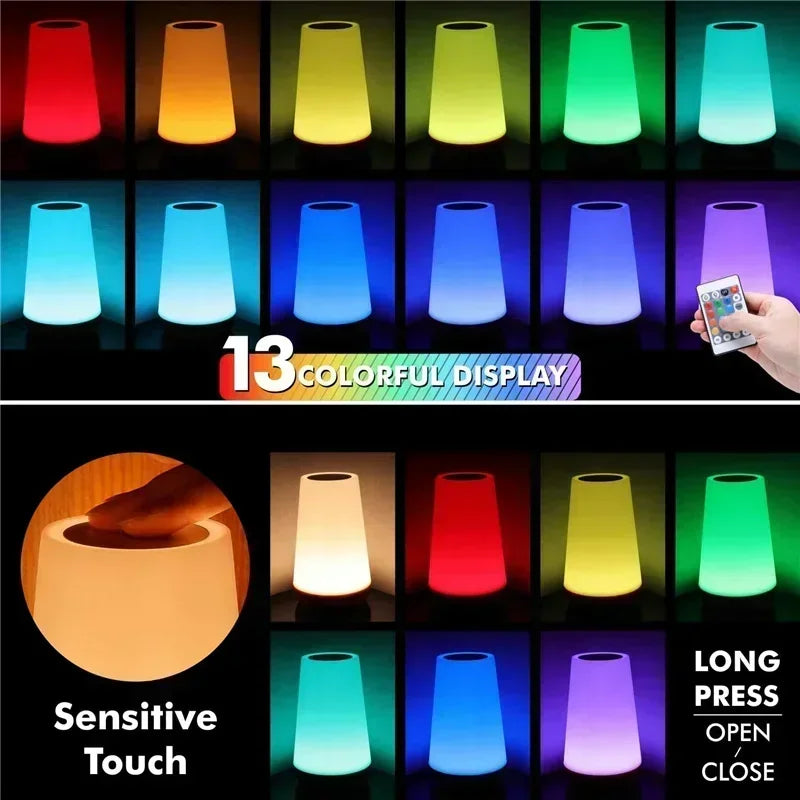 CowLost | product_id-usb-touch-control-13-color-dimmable-led-night-light-with-remote-for-bedroom-camping-reading |8
