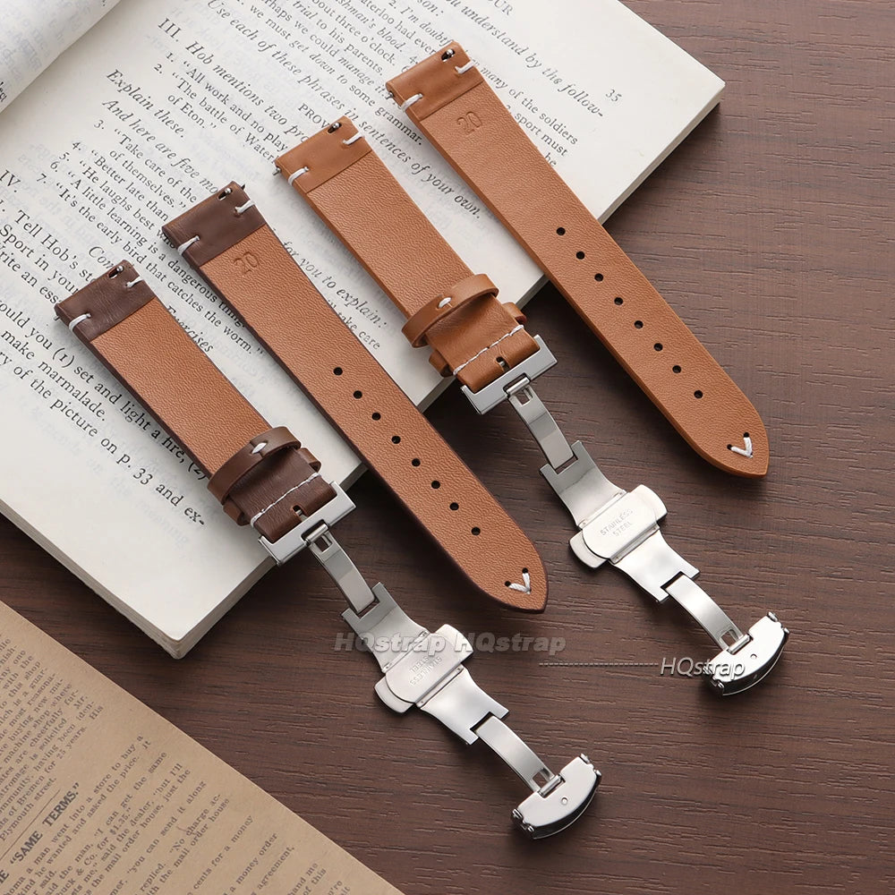CowLost | bracelets-product_id-quick-release-cowhide-leather-watch-strap-18-22mm-for-omega-seiko-with-butterfly-buckle |6