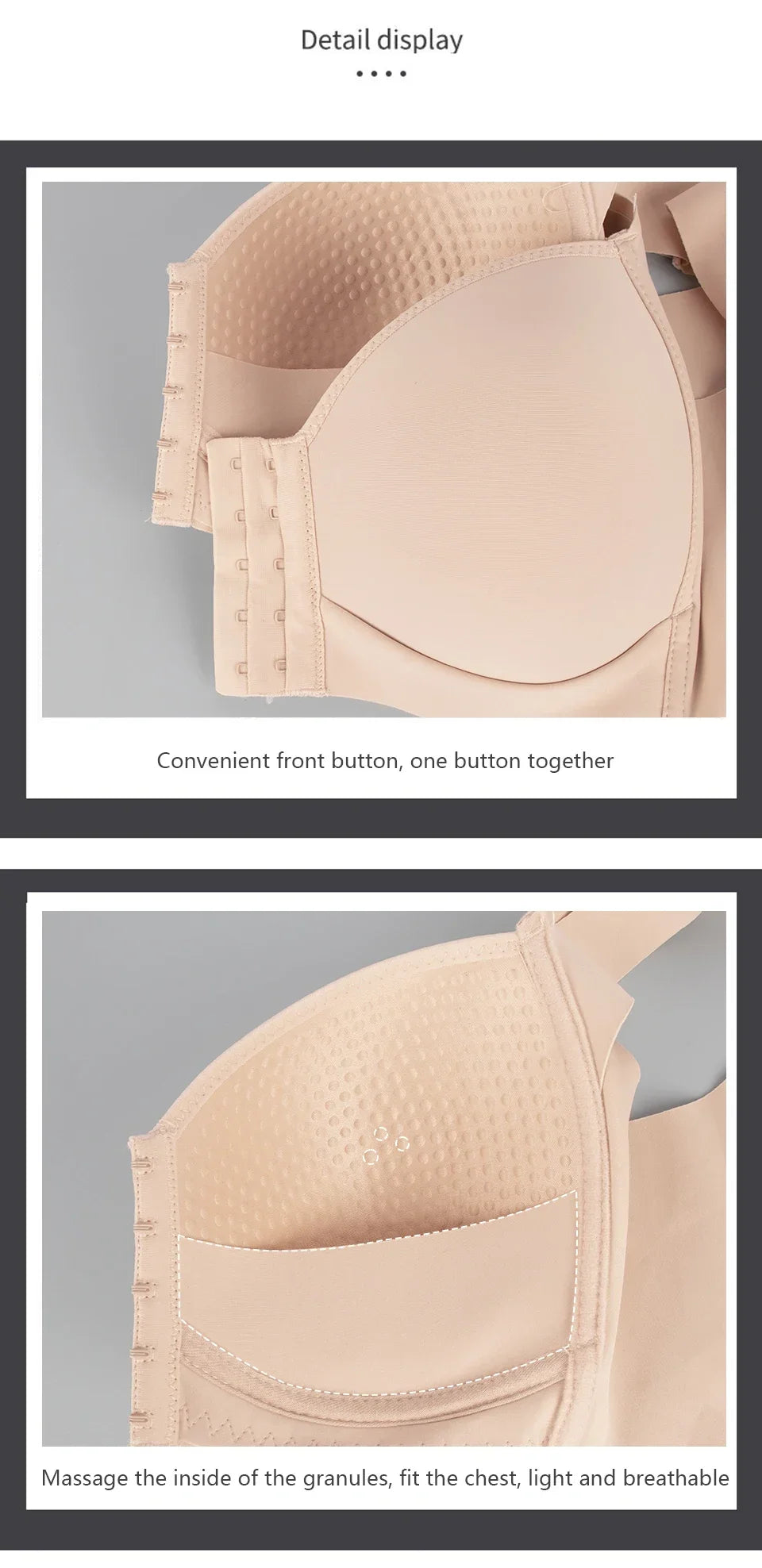 CowLost | product_id-fallsweet-seamless-wire-free-front-closure-push-up-bra-for-women-large-size |10