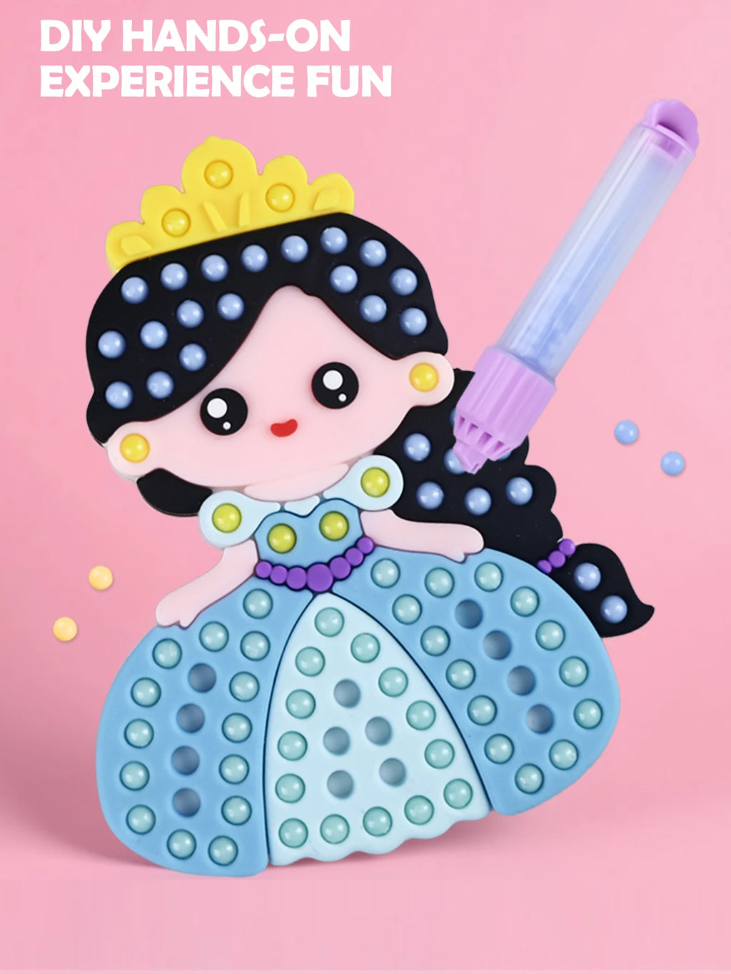 CowLost | product_id-diy-beads-pen-toy-set-handmade-creative-sticker-princess-rainbow-bow-girl-gift |9