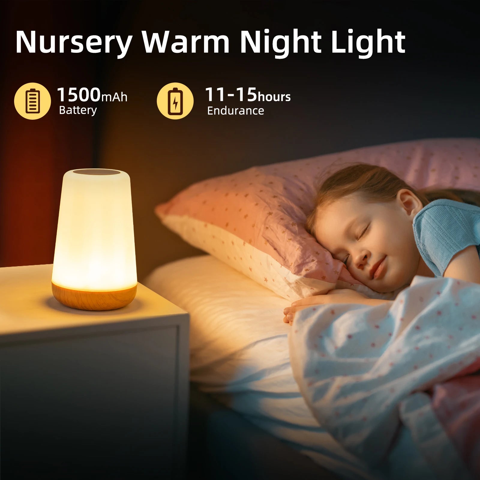 CowLost | usb-touch-control-led-night-light-13-colors-changing-dimmable-bedside-table-lamp-with-remote-for-bedroom-camping-reading-decor-1 |3