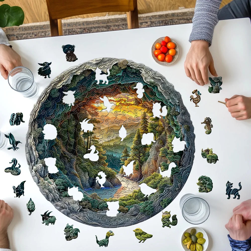 CowLost | product_id-3d-animal-forest-cave-wooden-puzzle-adult-stress-relief-toy |5