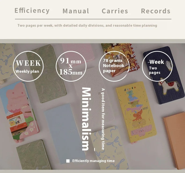 CowLost | product_id-kinbor-2026-weekly-monthly-plan-notebook-with-10-patterns-78g-paper-120-sheets |8