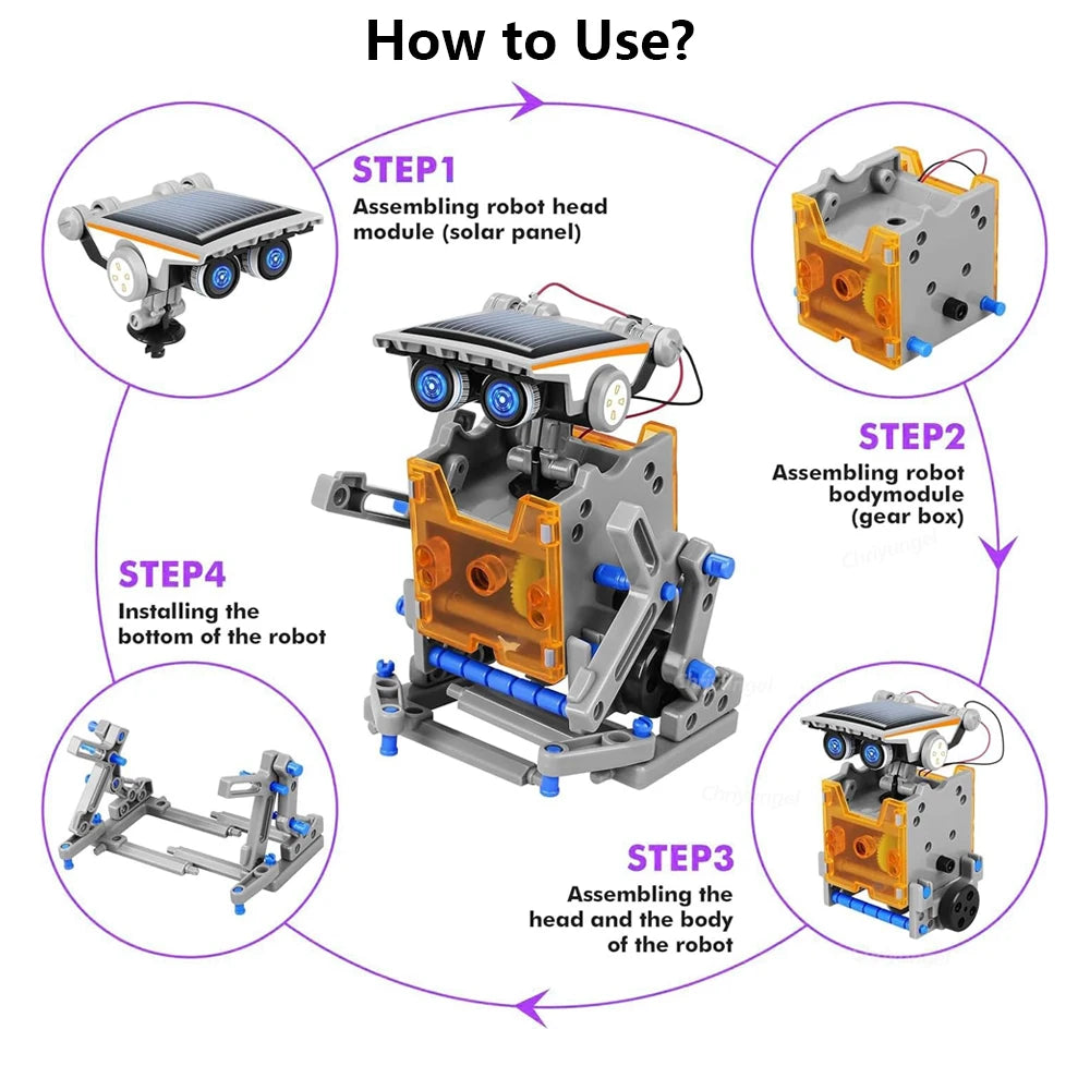 13-in-1 Solar Robot Kit DIY STEM Science Toys for Kids Gifts