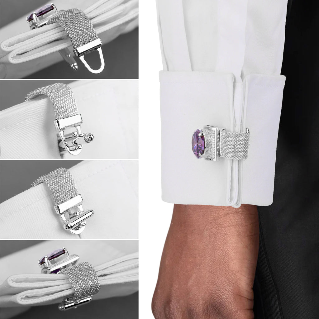 CowLost | clothing-accessories-hawson-mens-silver-birthstone-crystal-cufflinks-luxury |26