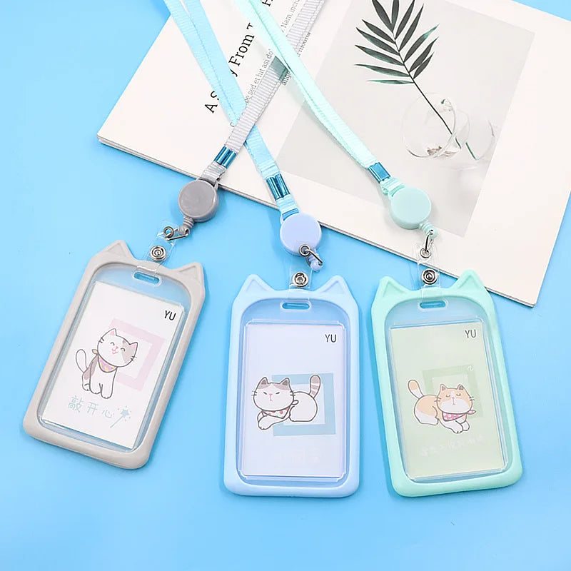 CowLost | uncategorized-cute-cartoon-cat-card-holder-with-retractable-reel-for-bank-id-bus-cards |13