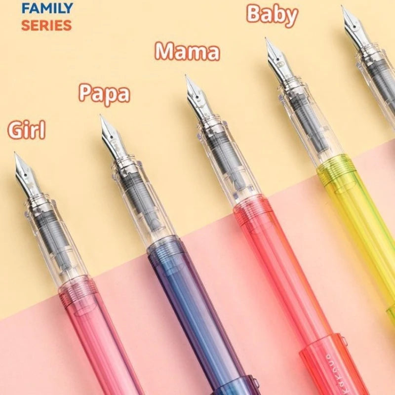 CowLost | product_id-pilot-kakuno-smile-family-series-transparent-fountain-pen-with-ergonomic-grip-for-kids |5