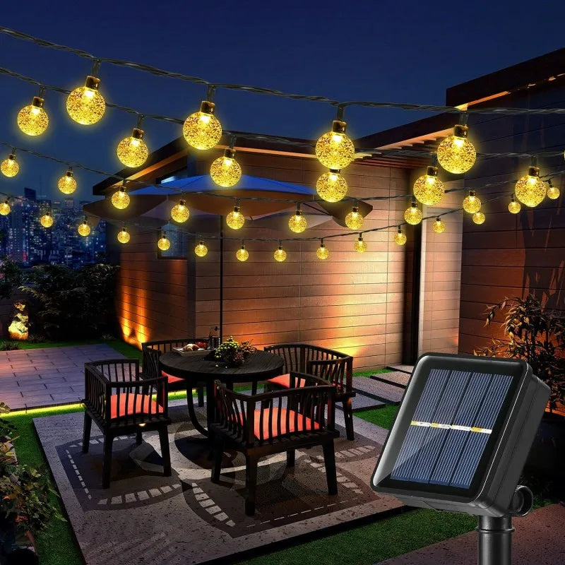 CowLost | product_id-solar-crystal-globe-100-led-solar-string-lights-for-outdoor-garden-party-decor |7