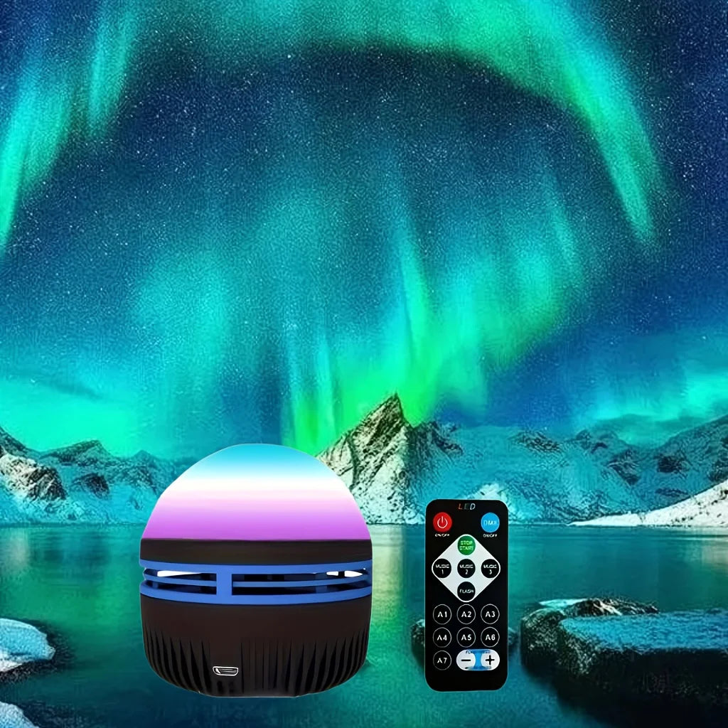CowLost | usb-galaxy-projector-aurora-5v-night-light-360-rotating-gb-colorful-night-lights-with-remote-control-for-home-theater-room-deco |7