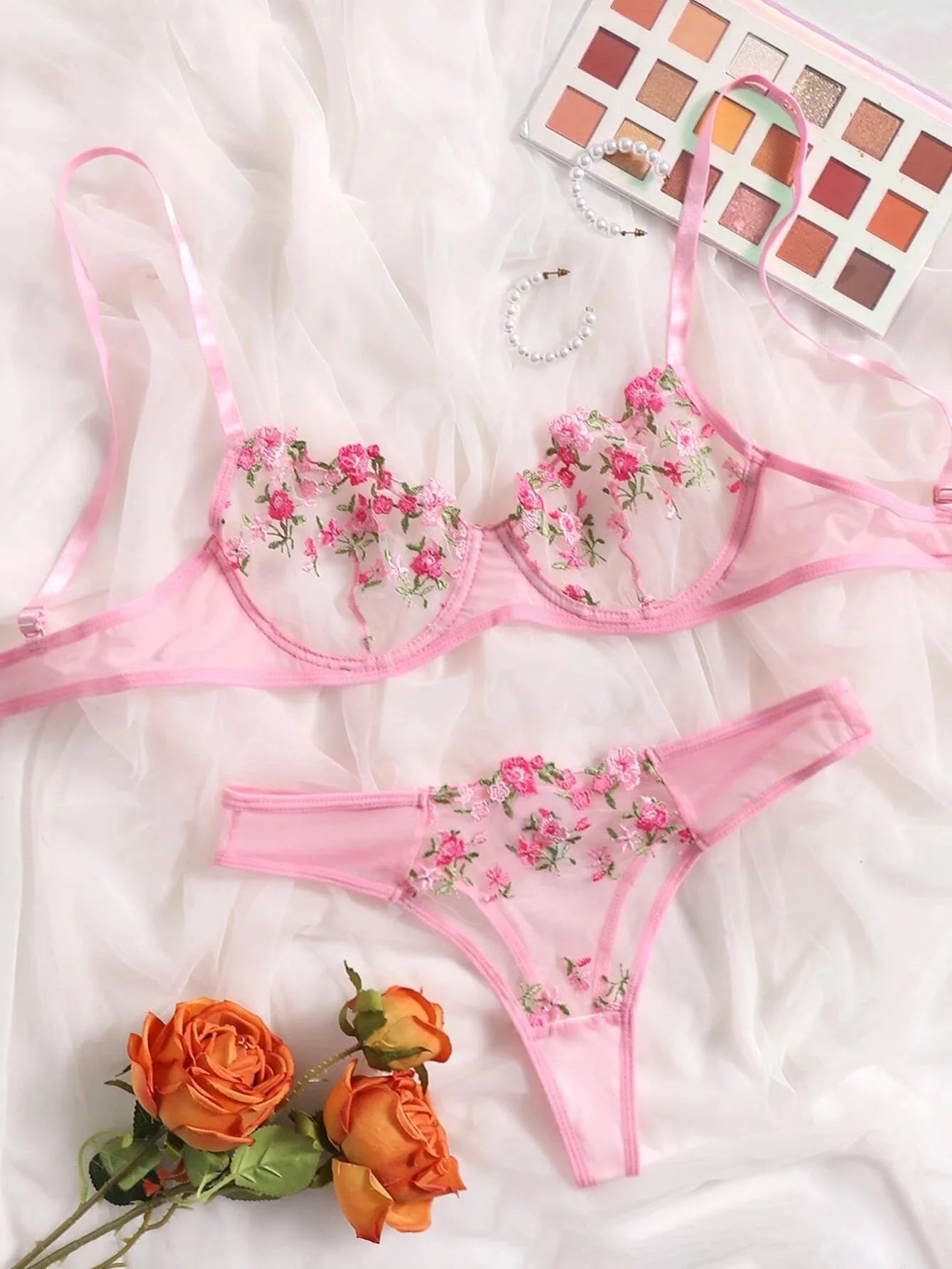 CowLost | sexy-lace-lingerie-push-up-semi-sheer-bra-and-panty-sets |17