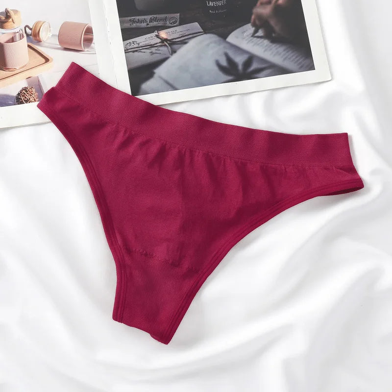 CowLost | 1pc-seamless-thongs-women-high-waist-panties-sports-underwear-ladies-sexy-lingere-comfortable-t-back-panty-women-g-string |14