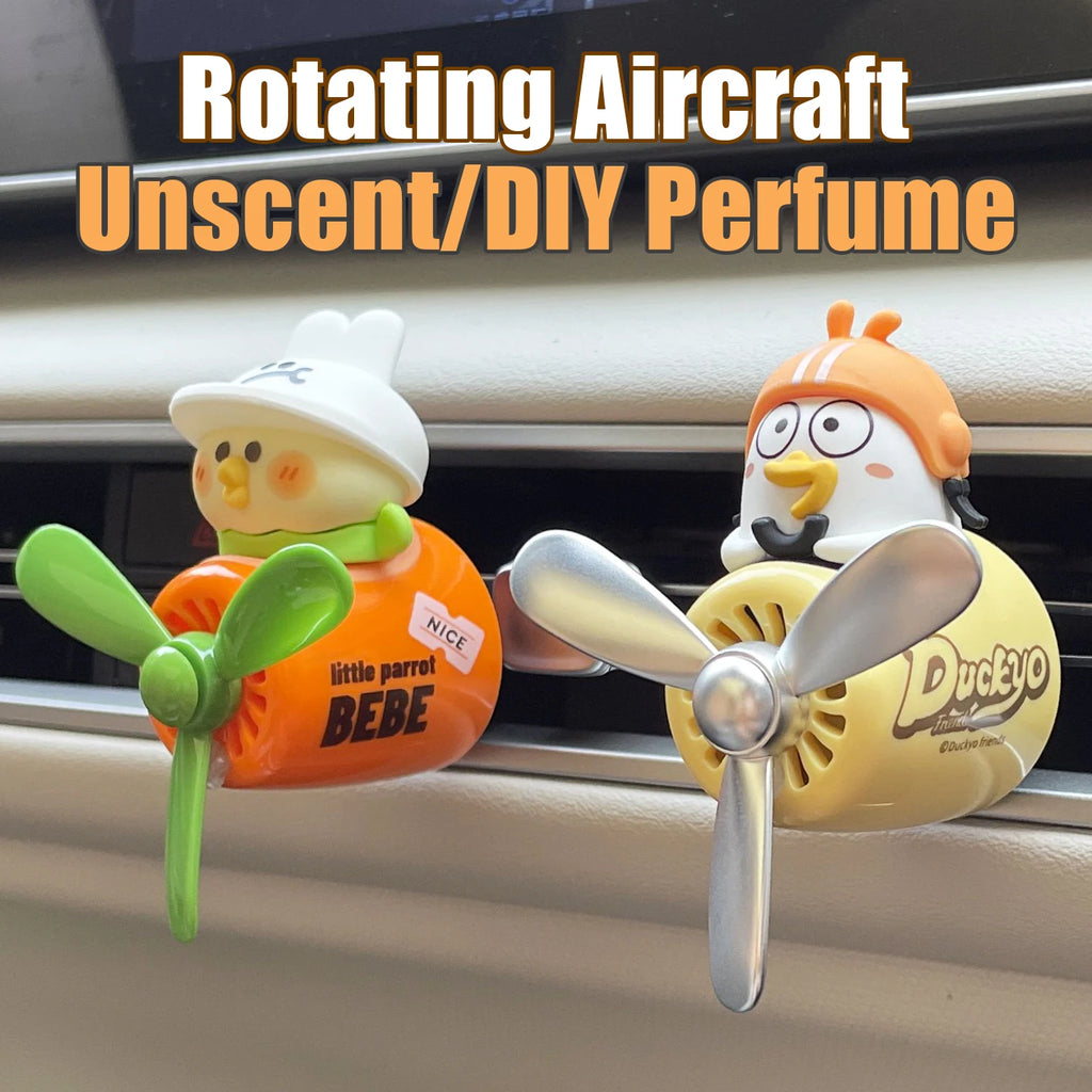 CowLost | product_id-no-perfume-diy-cute-duck-pilot-car-air-freshener-vent-clip-diffuser-ornament |1
