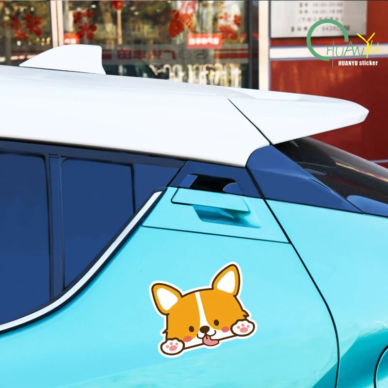 CowLost | car-cartoon-sticker-corgi |4
