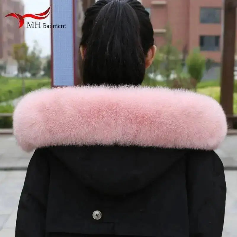 CowLost | fox-fur-collar-for-women-luxury-warm-winter-coat-trim-scarf |3