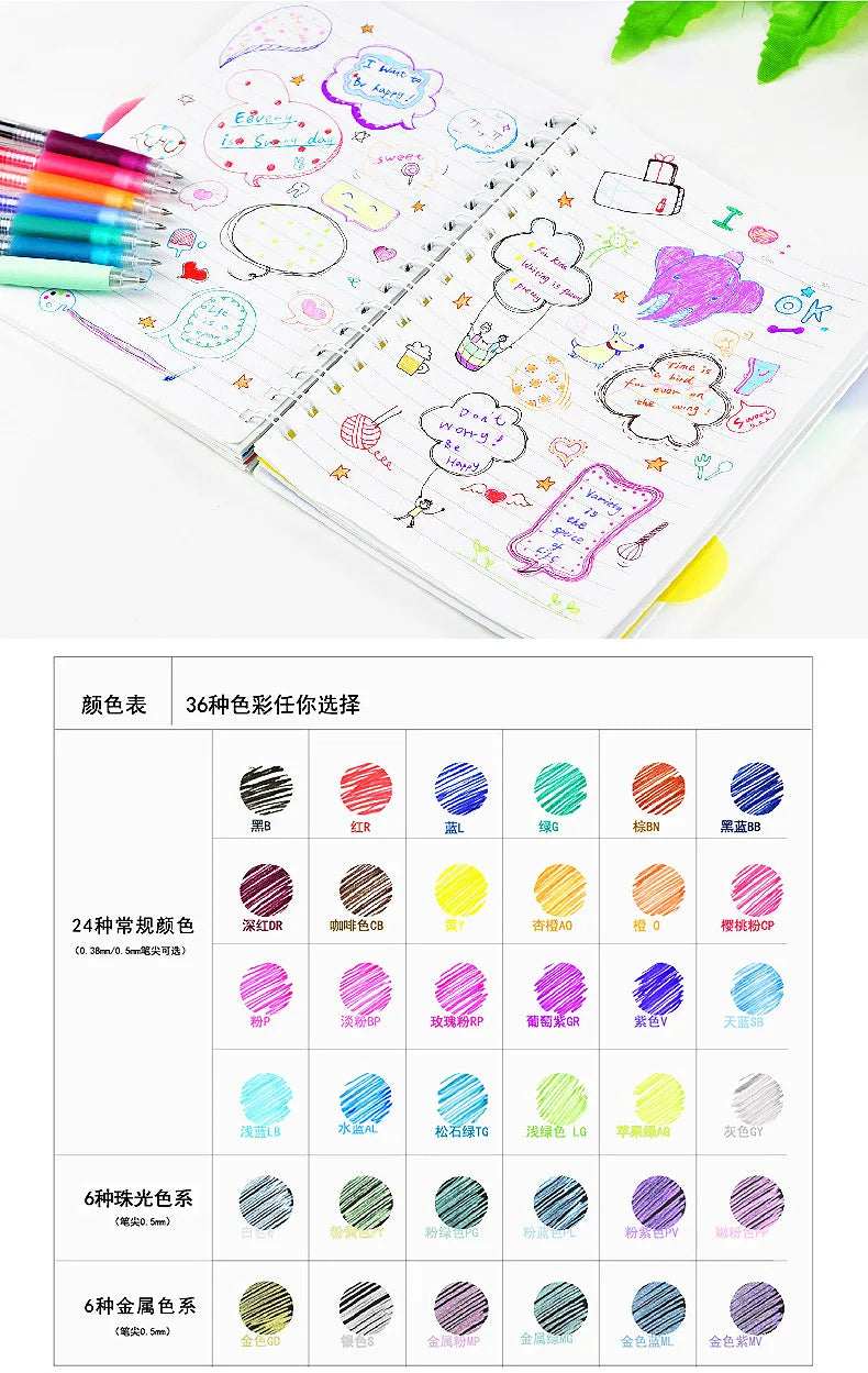 CowLost | product_id-pilot-juice-gel-pen-6-12-colors-0-38-0-5-0-7mm-smooth-writing-handheld-stylo |7