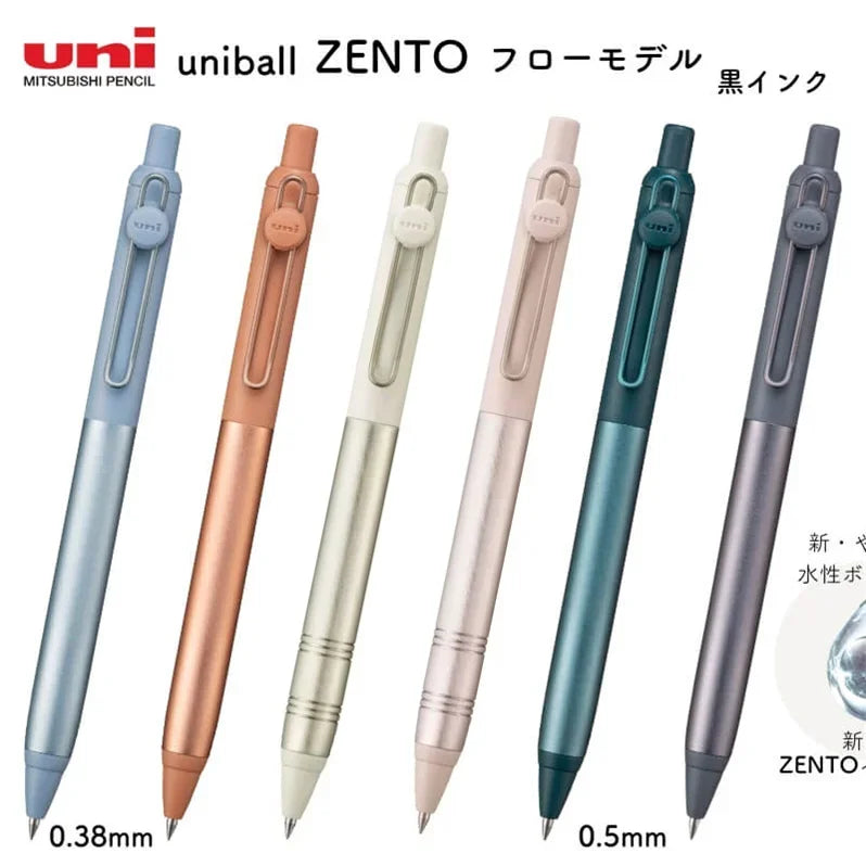 CowLost | product_id-uni-zento-flow-metal-grip-gel-pen-0-38-0-5mm-black-ink-smooth-writing-for-business-journals |8