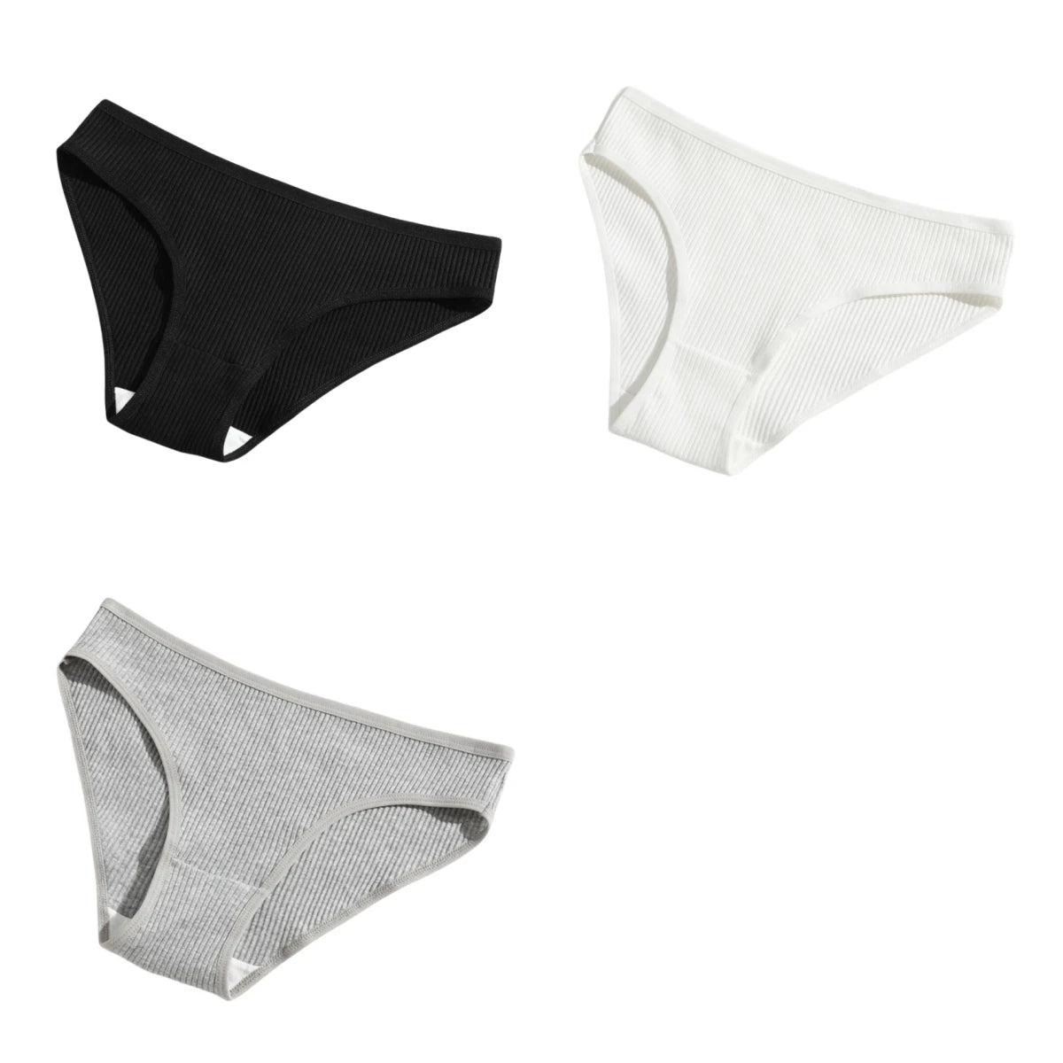 CowLost | product_id-3pcs-women-low-waist-seamless-cotton-breathable-briefs-panties-solid |23