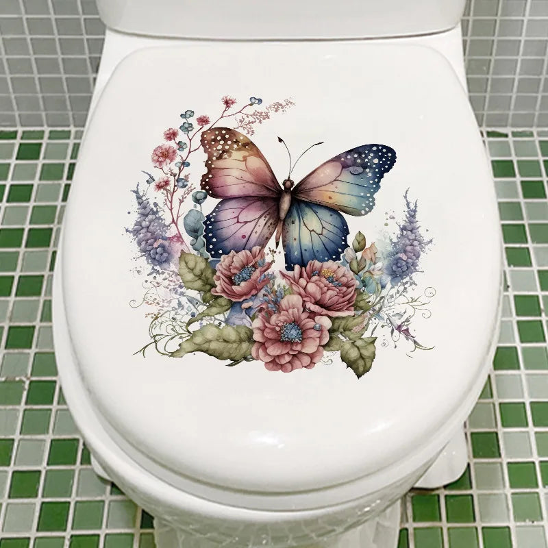 1pc Creative 3D Cracked Animal Dog Toilet Sticker