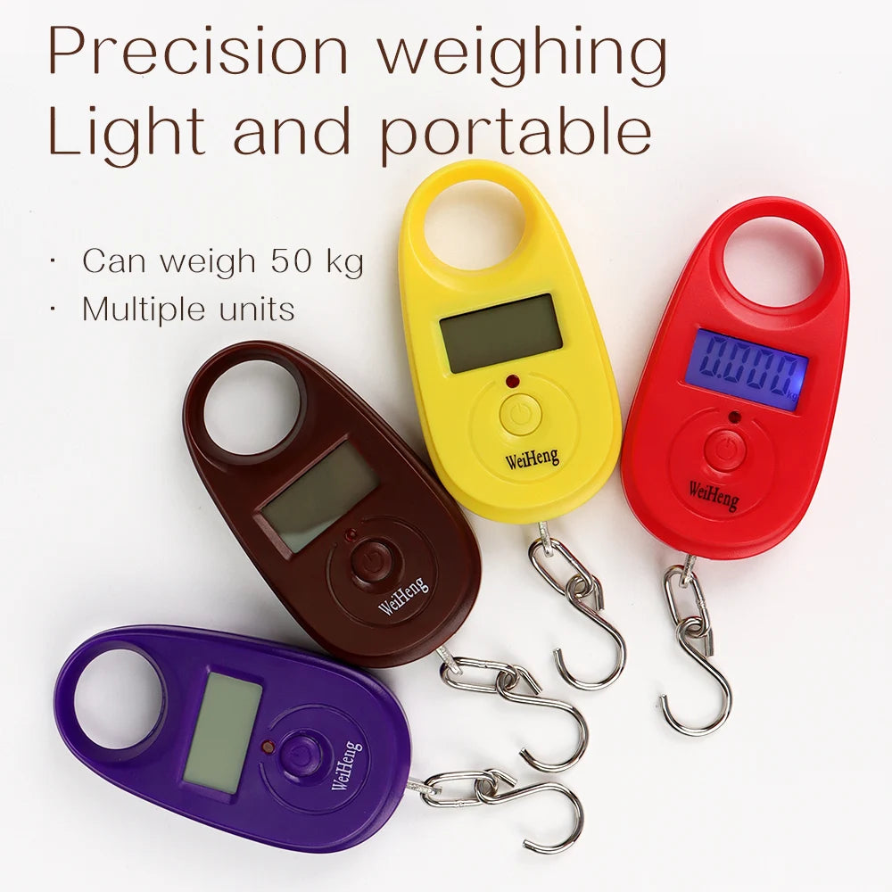 25kg 5g Mini Portable Digital Hook Scale with Backlit LCD for Luggage Fishing Weighing