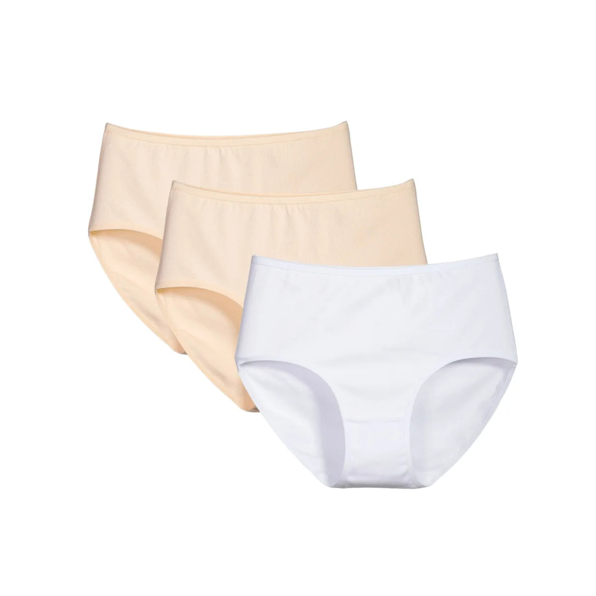 CowLost | product_id-3pcs-womens-cotton-high-waist-solid-color-briefs-xs-2xl |6