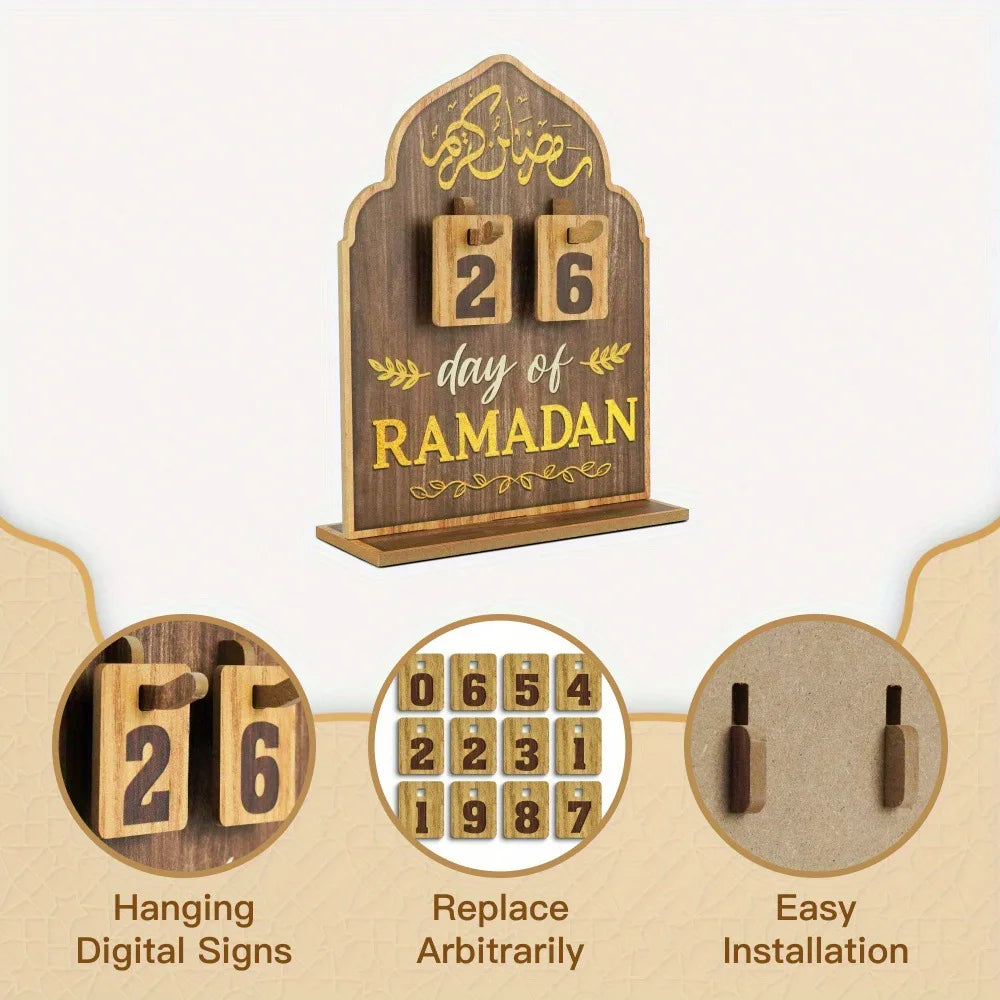 CowLost | ramadan-countdown-calendar-eid-mubarak-wooden-advent-ornament |4