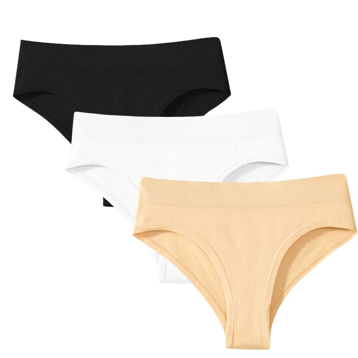 CowLost | product_id-3pcs-womens-high-rise-solid-color-briefs-panties-plus-size-s-3xl |32