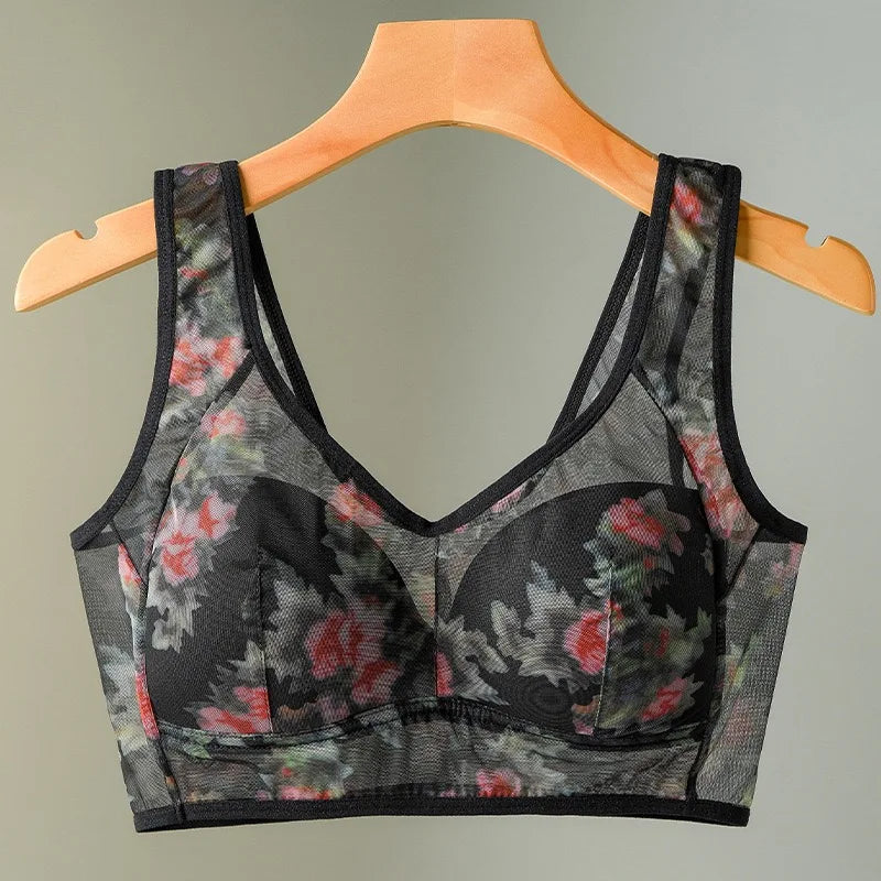 CowLost | product_id-plus-size-seamless-wire-free-bra-with-fixed-3-4-cup-and-gathered-design-for-women |13