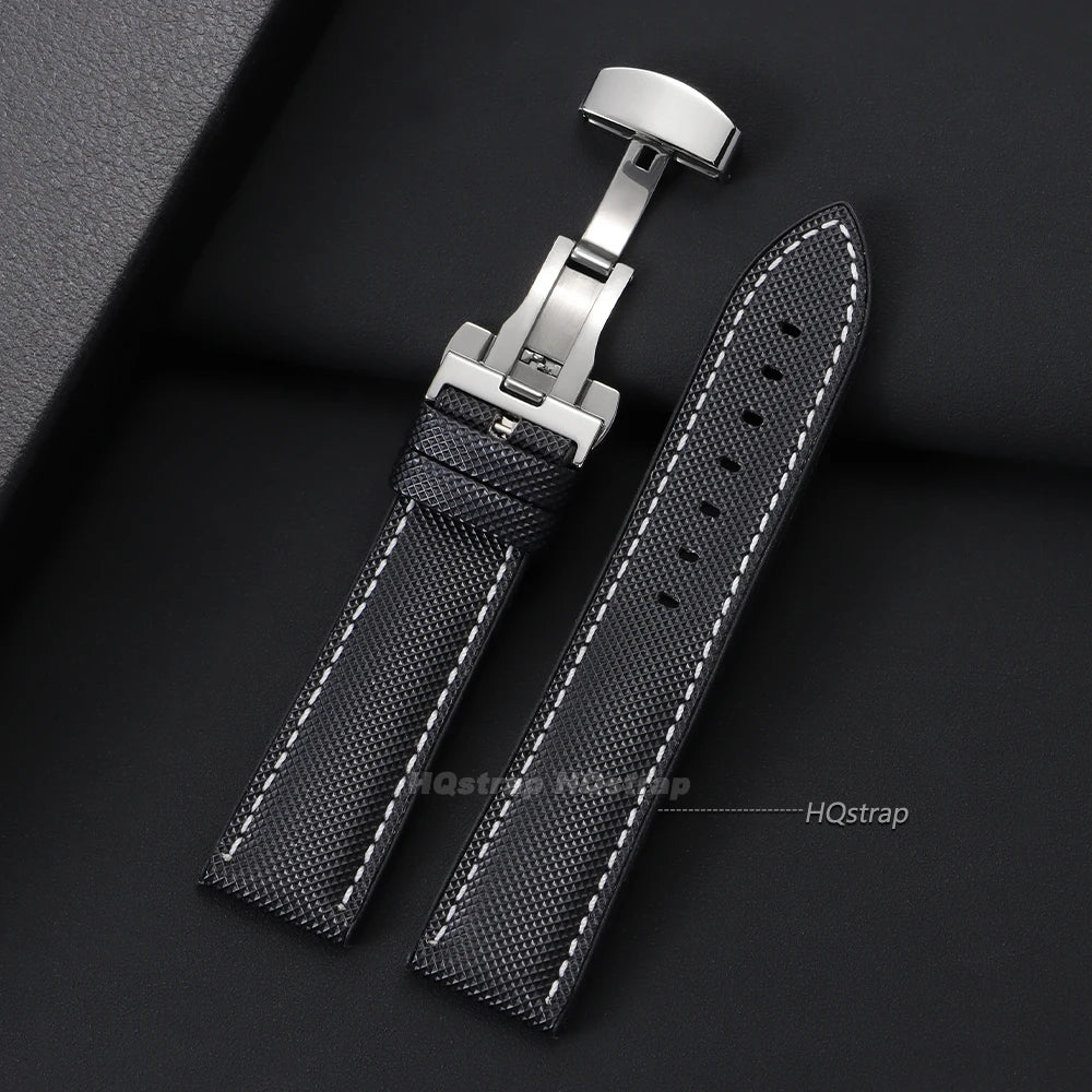 CowLost | 20-22-24mm-carbon-fiber-watch-strap-unisex-silicone-watchband-sport-strap-for-smart-watch-waterproof-butterfly-buckle-bracelets |17
