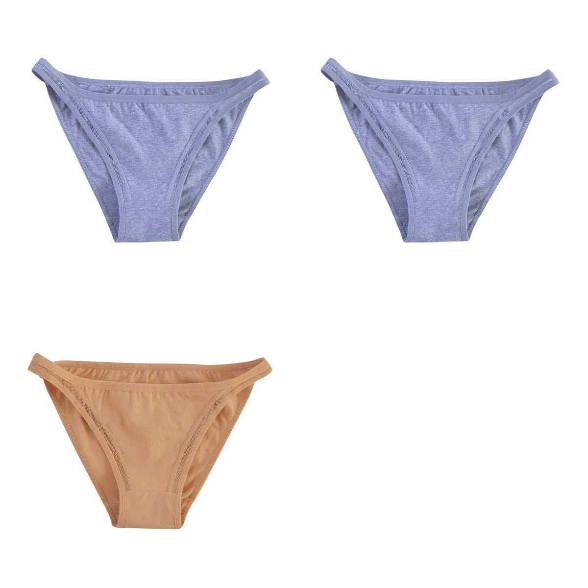 CowLost | product_id-3pcs-womens-cotton-low-rise-brazilian-briefs-with-mesh-sides-m-xl |40