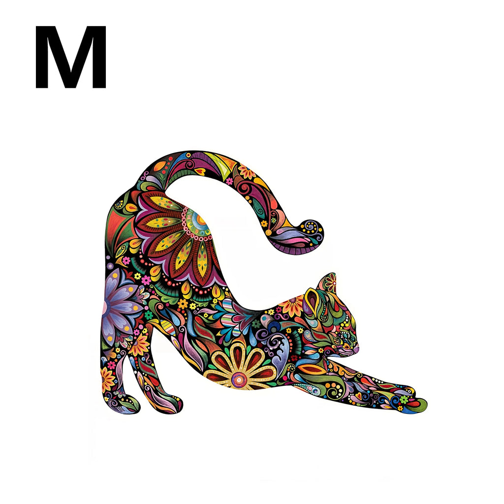 CowLost | unique-wooden-puzzle-flower-cat-patterns-irregular-animal-shape-casual-educational-toy-ideal-halloween-christmas-gift |6